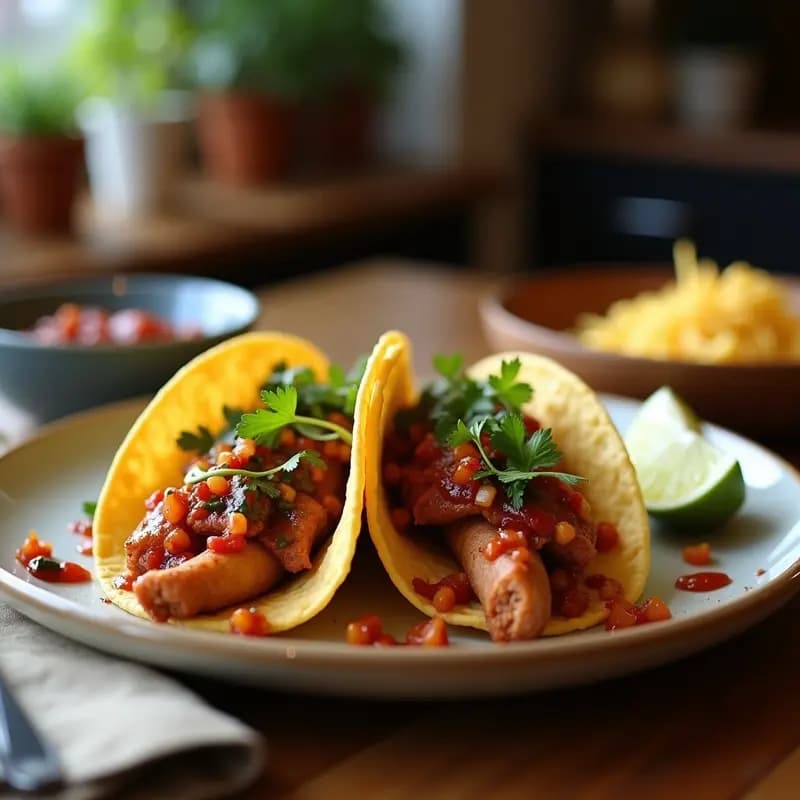 Tacos al Pastor de Cordero con Salsa de Tamarindo: Versión Árabe-Mexicana en Airfryer