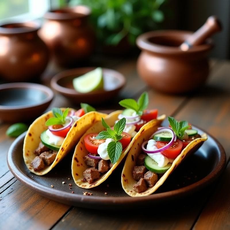 Tacos de Cordero al Zaatar: Receta en Airfryer con Sabor Libanés en 25 Minutos