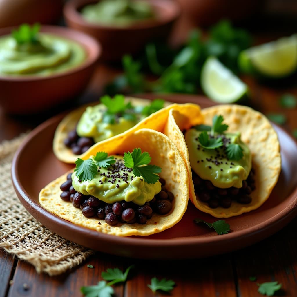 Tacos de Coyotas (Frijol Tepari) con Guacamole de Chayote: Receta Mexicana Ancestral