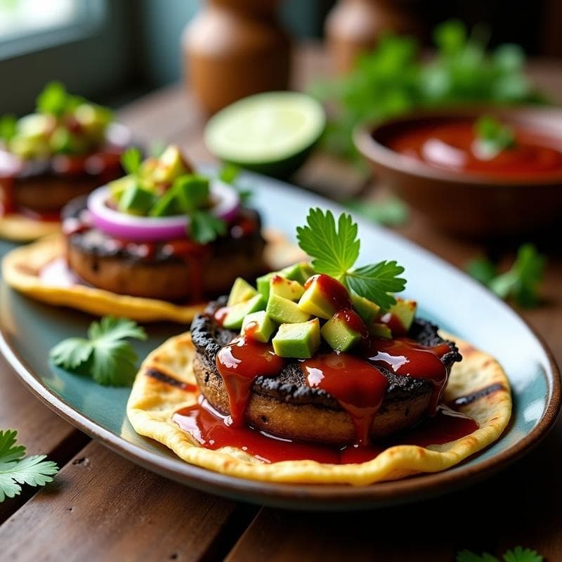 Tacos de Champiñones Portobello Marinados: Receta Ahumada y Express con Toque Gourmet