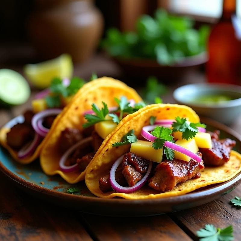 Tacos de Cordero al Pastor en Airfryer: Receta Rápida con Sabor Auténtico y Crujiente