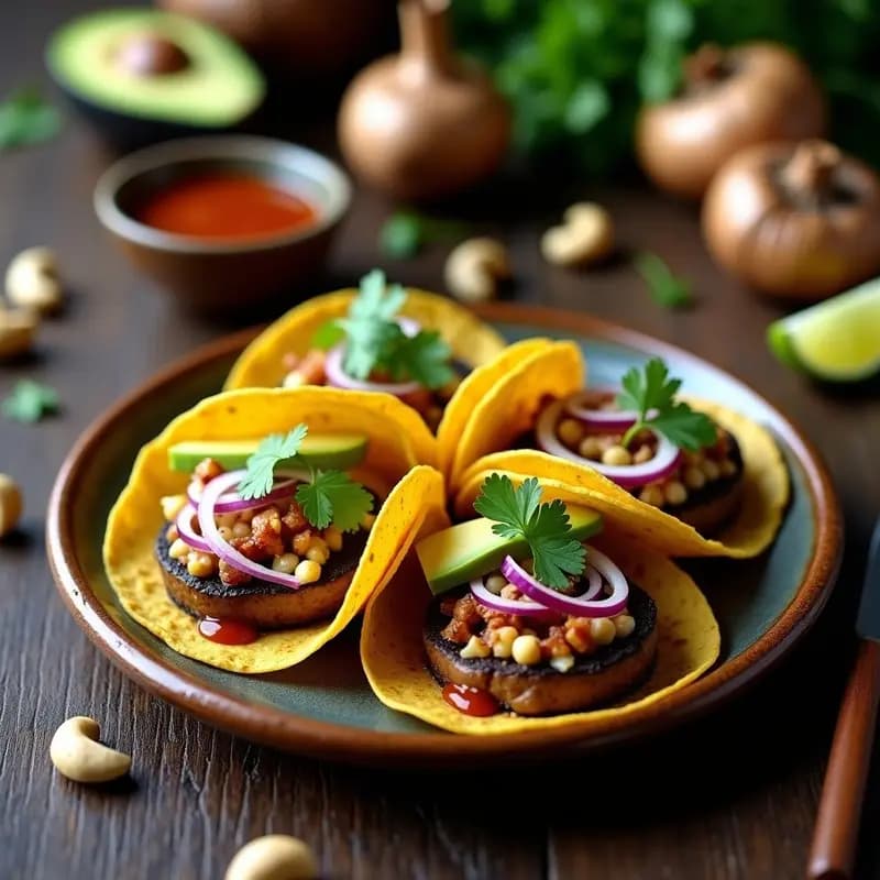 Tacos de Hongos Portobello en Airfryer: Receta Rápida y Sin Gluten con Toque Ahumado