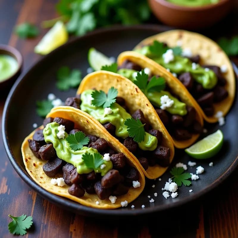 Tacos de Huitlacoche con Crema de Aguacate: Receta Gourmet Mexicana en 25 Minutos
