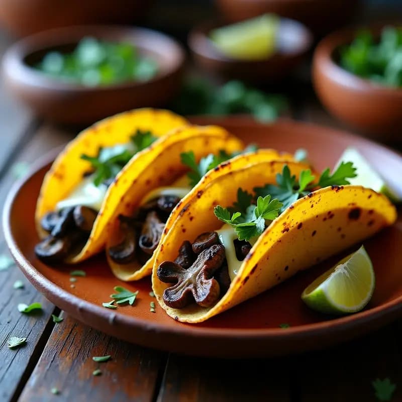 Tacos de Huitlacoche Gourmet en Airfryer: Receta Rápida y de Alta Cocina