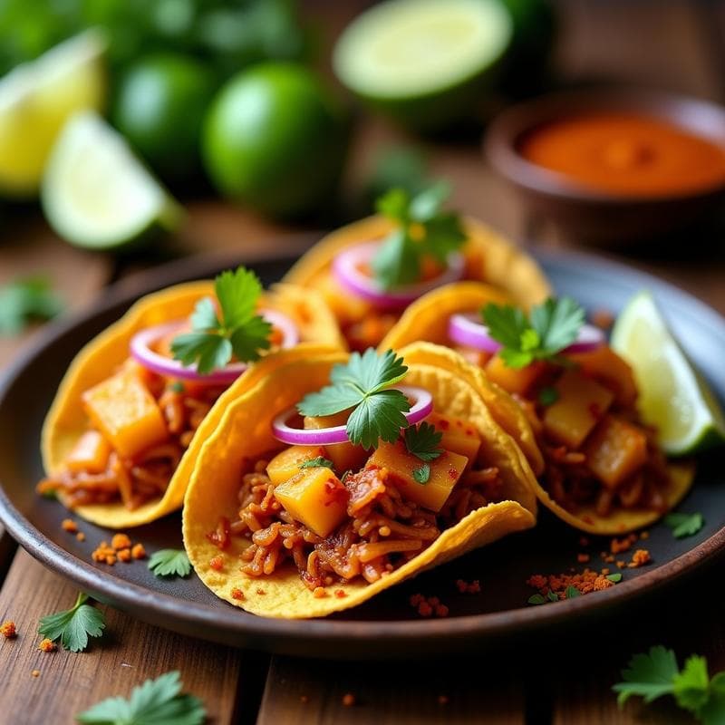 Tacos de Jackfruit al Pastor: Receta Vegana Express con Piña Caramelizada y Sabor Auténtico