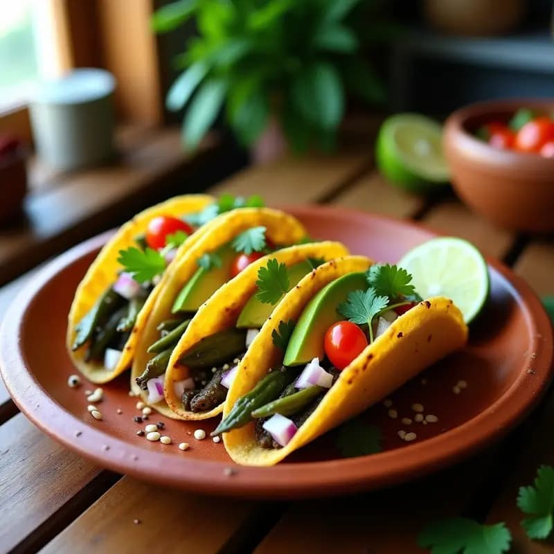 Tacos de Nopal Asado Veganos: Receta Mexicana Alta en Fibra y sin Gluten