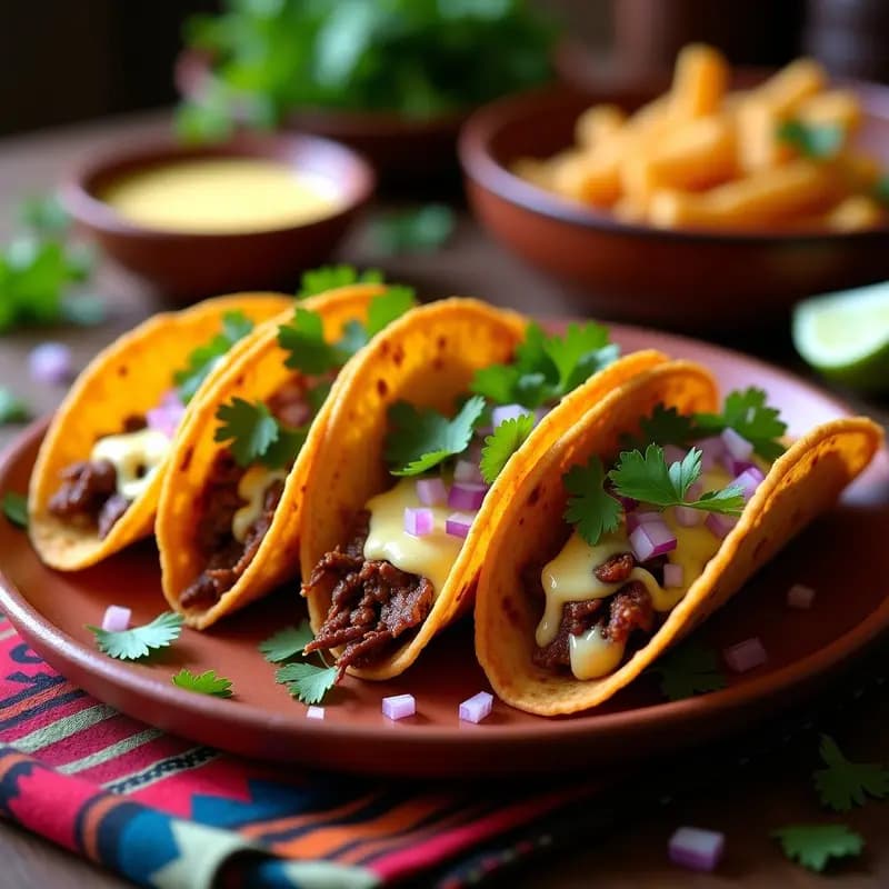 Tacos Dorados de Birria con Queso: Receta en Airfryer en 20 Minutos con Sabor Auténtico
