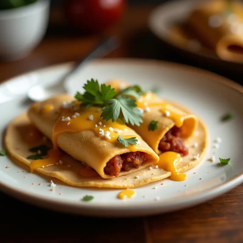 Tacos Dorados de Birria con Queso Mozzarella y Consomé: Crujientes y Jugosos a la Vez