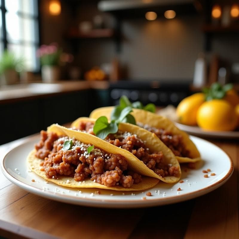 Tacos Dorados de Café y Cacao: Receta Vegana con Energía Sostenida en 20 Minutos