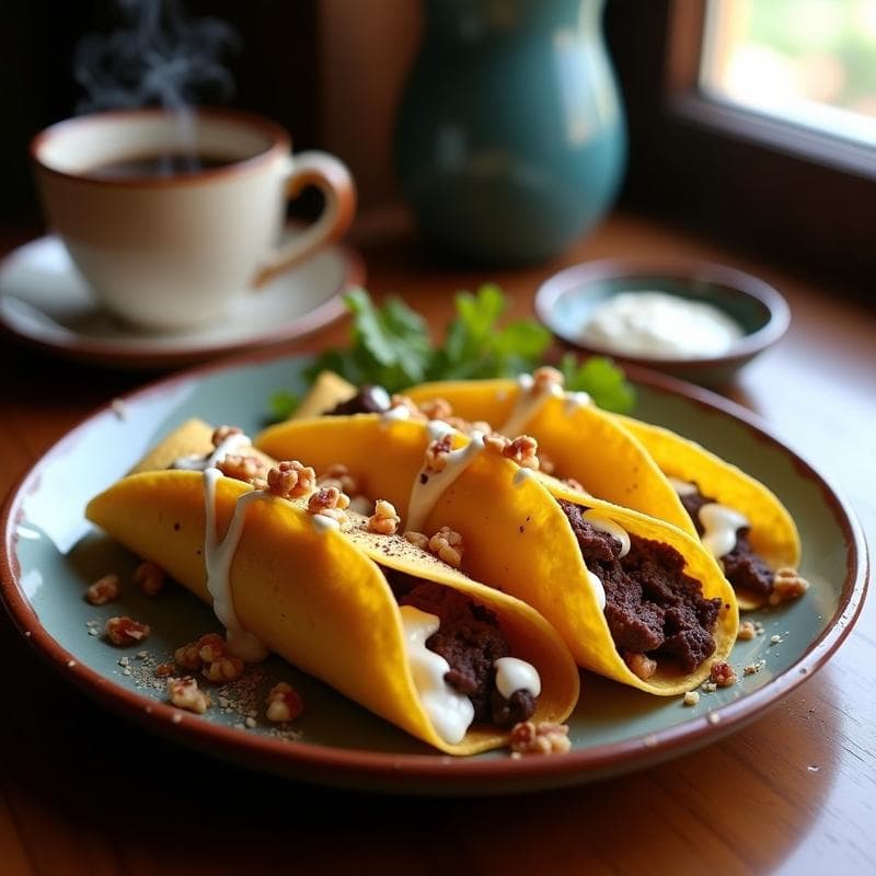 Tacos Dorados de Café Oaxaqueño: Receta Única con Toque Ahumado y Energizante