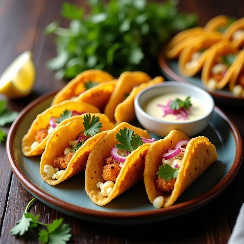 Tacos Dorados de Coliflor y Queso Azul: Receta Keto en Airfryer sin Harina