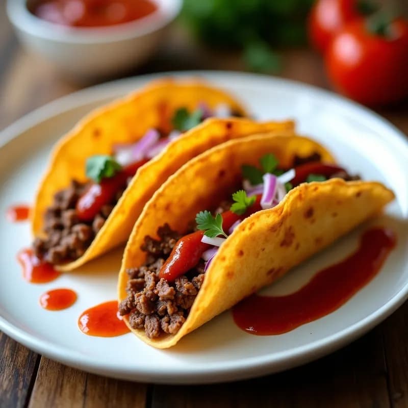 Tacos Dorados de Cordero con Salsa Romesco: Receta Crujiente en Airfryer y Sin Freír