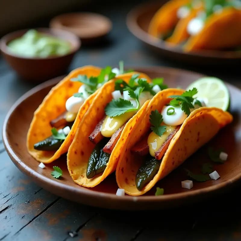 Tacos Dorados de Rajas con Queso Panela: Receta Crujiente y Fácil en 20 Minutos