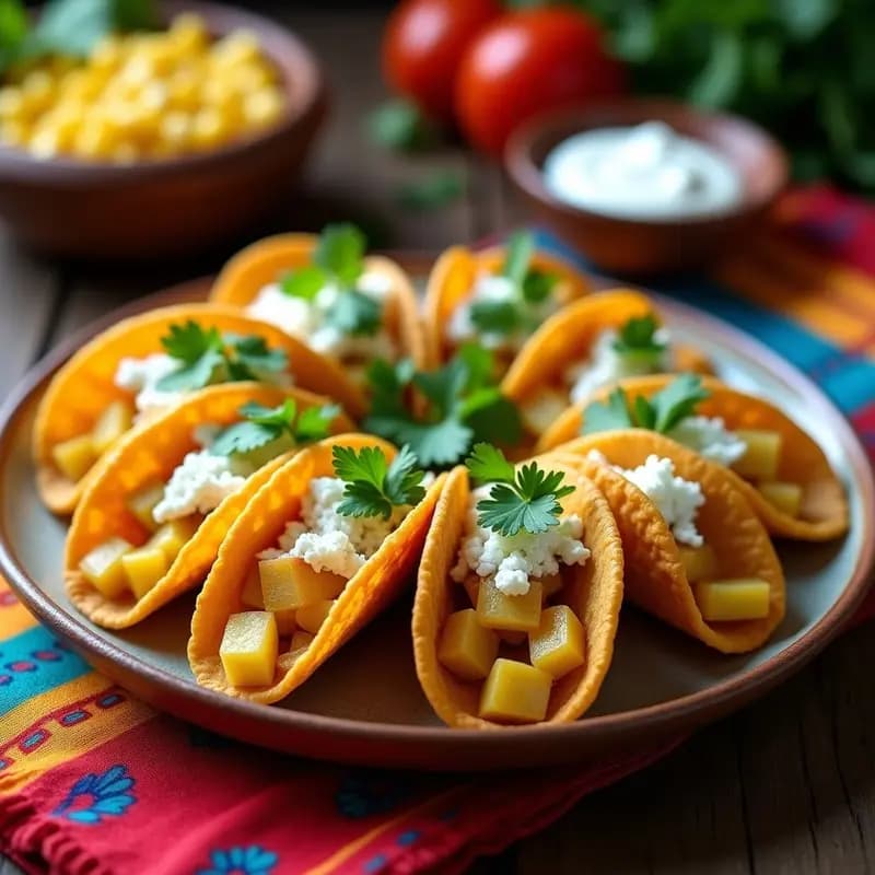 Tacos Dorados de Jacket Potato y Granos de Elote: Receta Mexicana Crujiente en Airfryer