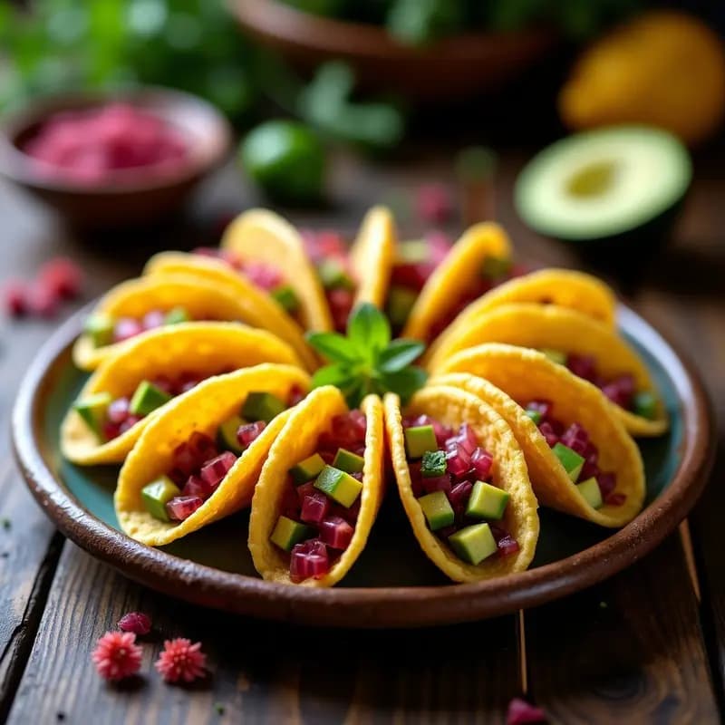 Tacos Dorados de Jamaica: Receta Mexicana Crujiente con Toque Floral en 25 Minutos