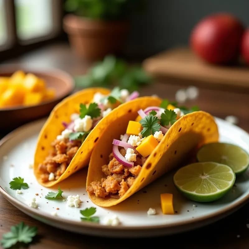 Tacos Dorados de Jaiba Ahumada con Mango: Receta Gourmet en Airfryer en 20 Minutos