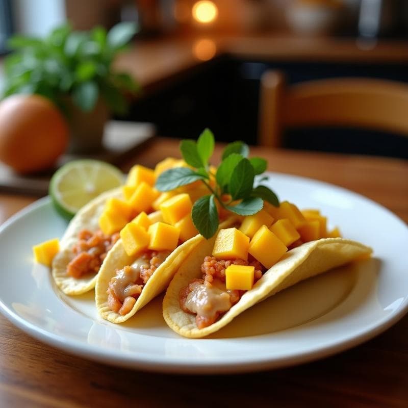 Tacos Dorados de Jaiba y Mango: Receta de Costa Mexicana Crujiente y Fresca en 25 Minutos