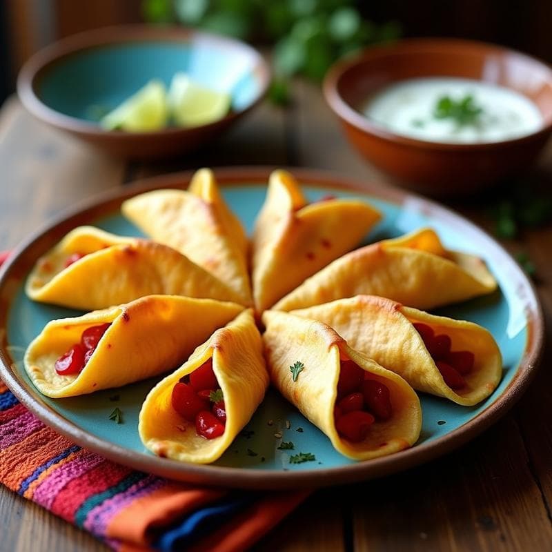 Tacos Dorados de Jamaica y Queso Panela: Receta Mexicana Crujiente y Sin Frito