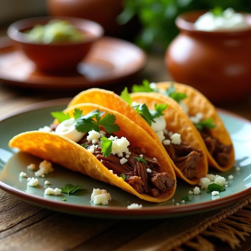 Tacos Dorados de Jarretes de Cordero: Receta en Airfryer con Toque Mexicano y Crujiente Perfecto