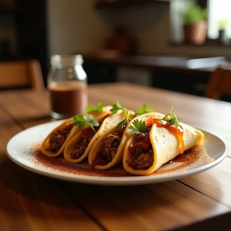 Tacos Dorados de Nutella y Plátano Frito: Postre Mexicano que Desafía los Límites