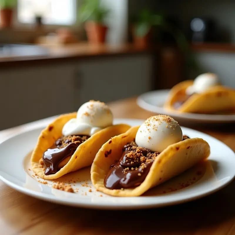 Tacos Dorados de Nutella y Plátano con Helado de vainilla: Receta Mexicana para Golosos Extremos