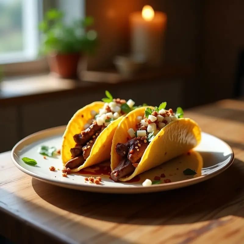 Tacos Dorados Rellenos de Nutella y Plátano: Fusión Mexicana-Italiana Dulce
