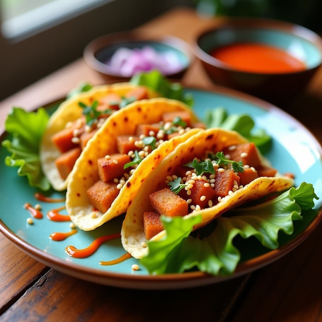 Tacos Dorados de Onggi Fermentado: Receta Coreana Alta en Probióticos en Airfryer