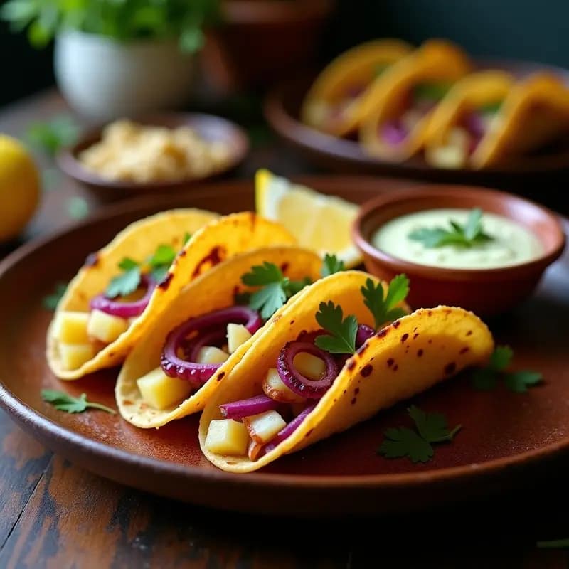 Tacos Dorados de Pulpo a la Gallega: Receta Gourmet con Toque Español en 30 Minutos