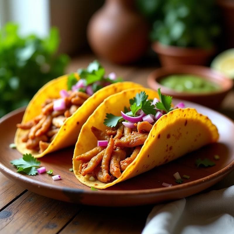 Tacos Dorados de Pechuga y Jackfruit: Receta Crujiente con Toque Vegano en 30 Minutos