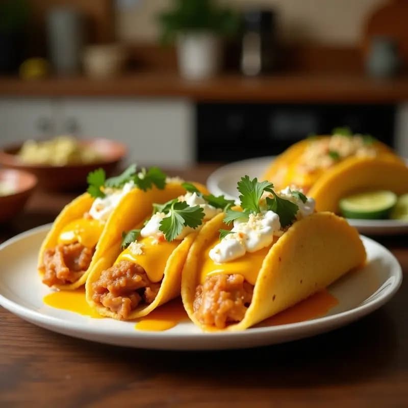 Tacos Dorados Rellenos de Pollo a la Parrilla y Queso Mozzarella: Receta Frita en Airfryer
