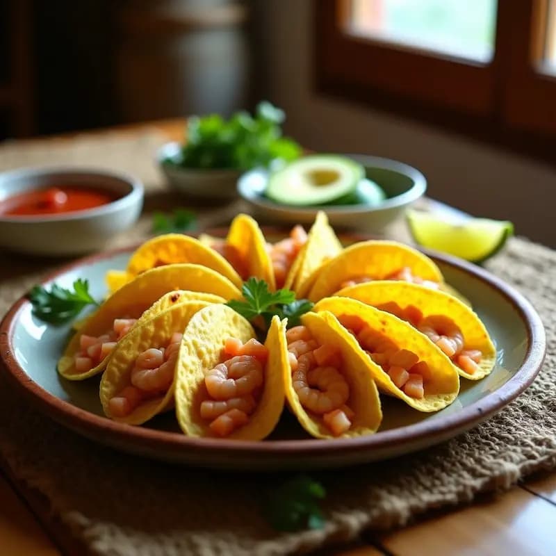 Tacos Dorados de Puyazo y Camarón: Receta Costera Ecuatoriana Crujiente en 30 Minutos