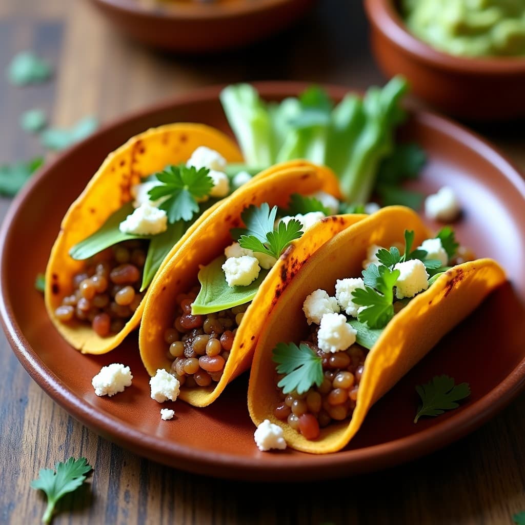 Tacos Dorados con Queso Azul Vegano y Picadillo: Receta Crujiente y Rápida