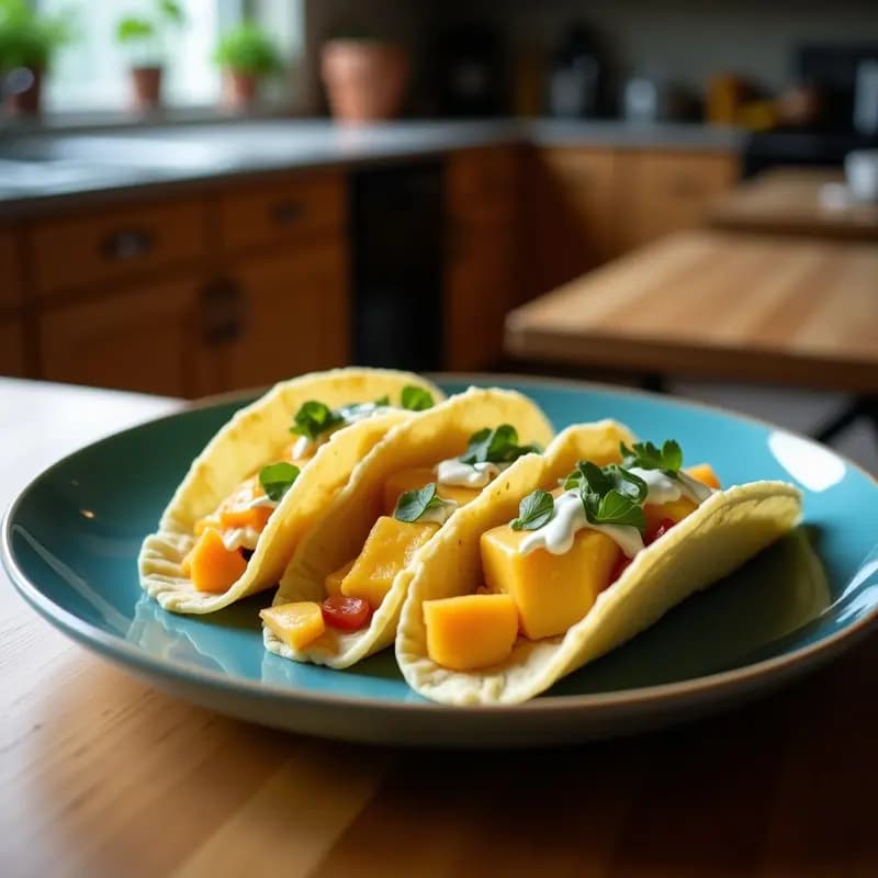 Tacos Dorados de Queso Azul y Piña: Receta Fusión Rápida y Sorprendente