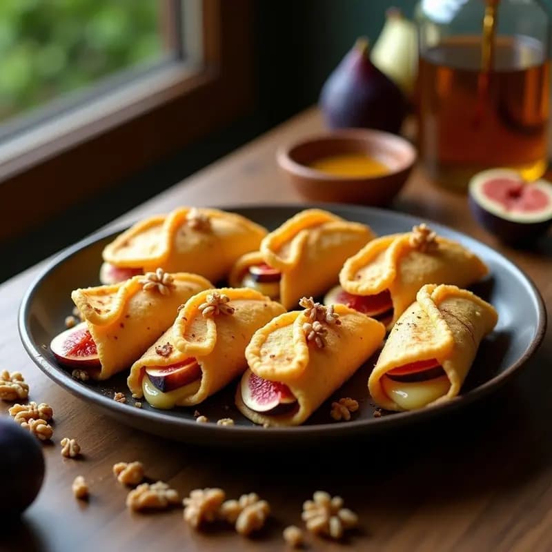 Tacos Dorados de Queso Brie y Higos: Receta Gourmet Fácil en 15 Minutos