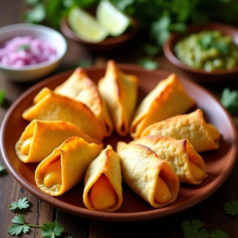 Tacos Dorados Rellenos de Queso Flor de Guía: Receta Express en Airfryer con Textura Ultra Crujiente