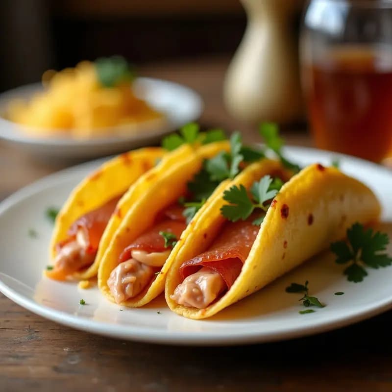 Tacos Dorados de Queso y Jamón: Receta en Thermomix en 15 Minutos con Truco de Textura