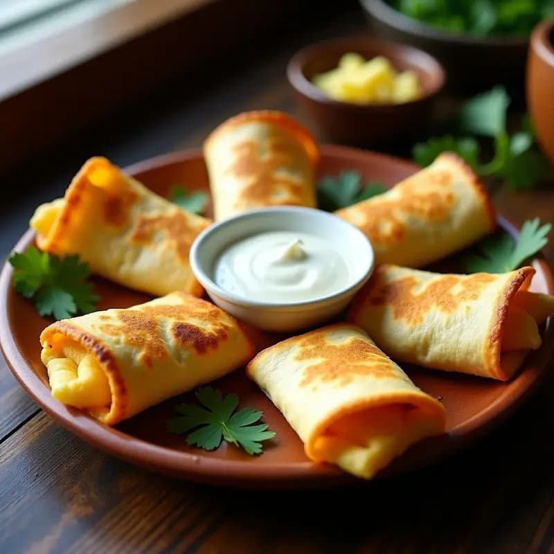 Tacos Dorados de Queso Oaxaca y Trufa: Receta Gourmet Fácil en Airfryer
