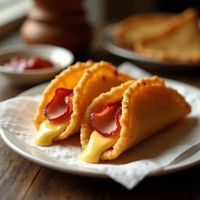 Tacos Dorados de Queso Philadelphia y Jamón York: Crujientes y Cremosos a la Vez