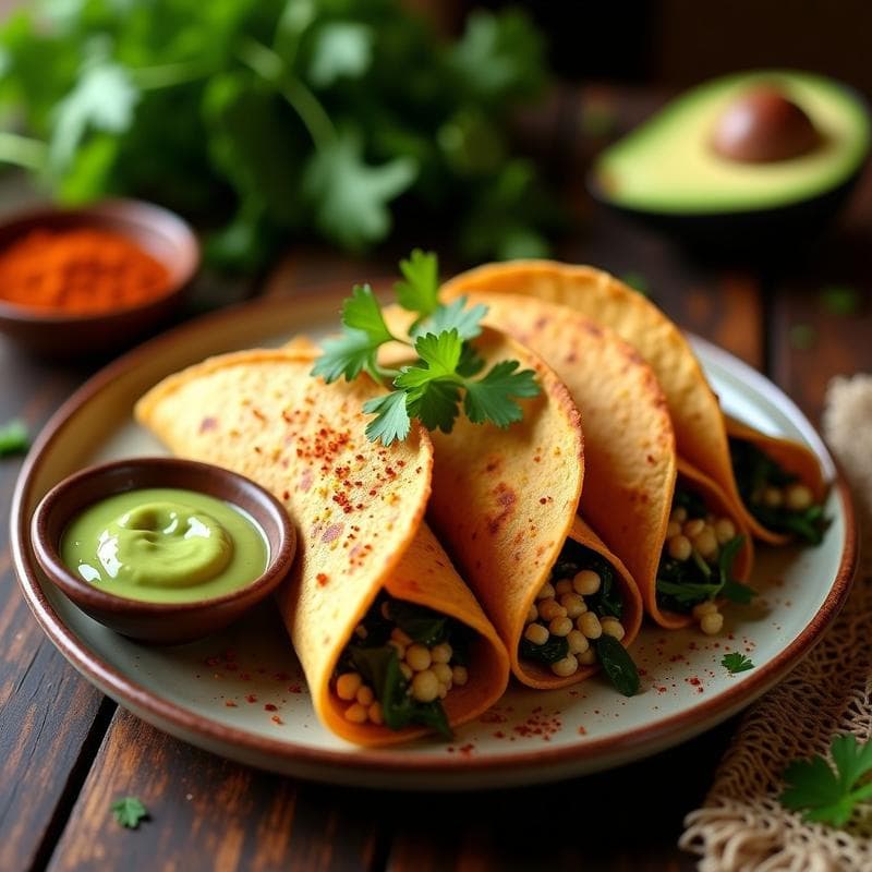 Tacos Dorados de Quinoa y Espinacas: Receta Vegana en Airfryer con Proteína Completa