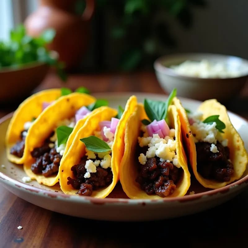 Tacos Dorados de Huitlacoche y Queso Epazote: Receta Gourmet en Airfryer con Toque Mexicano