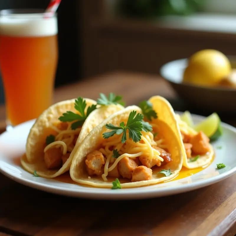 Tacos Dorados Rellenos de Pollo BBQ y Queso: Crujientes y Adictivos