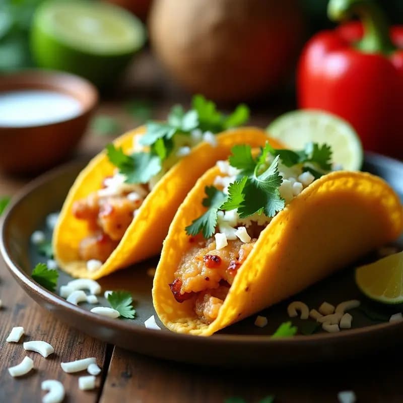 Tacos Dorados de Rundown Jamaicano: Receta Fusión Caribeña en 30 Minutos