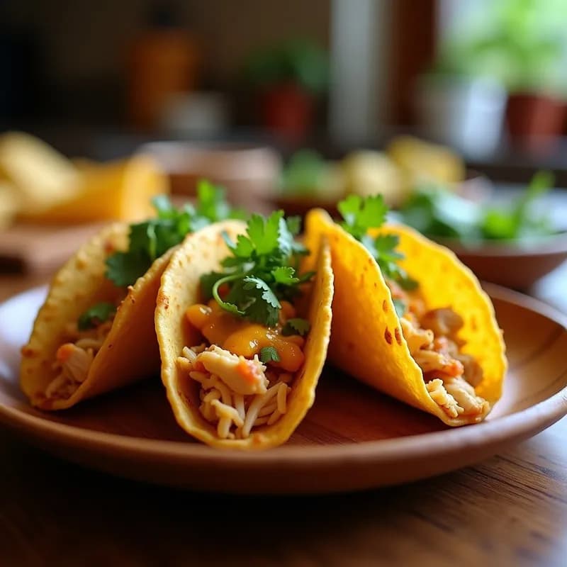 Tacos Dorados Vecinales: Receta en Airfryer con Relleno de Pollo y Queso Fundido