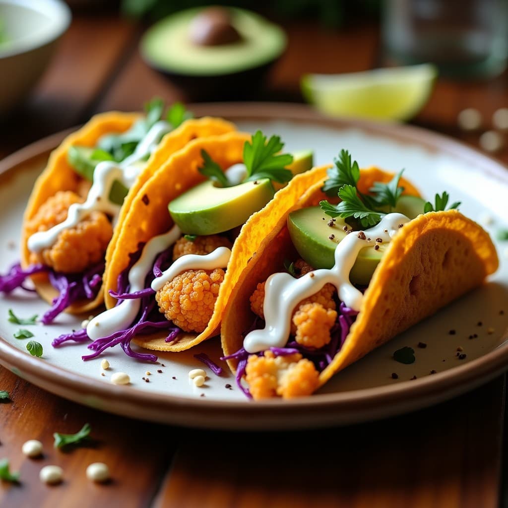 Tacos Dorados Veganos de Coliflor en Airfryer: Crujientes y Sin Aceite en 15 Minutos