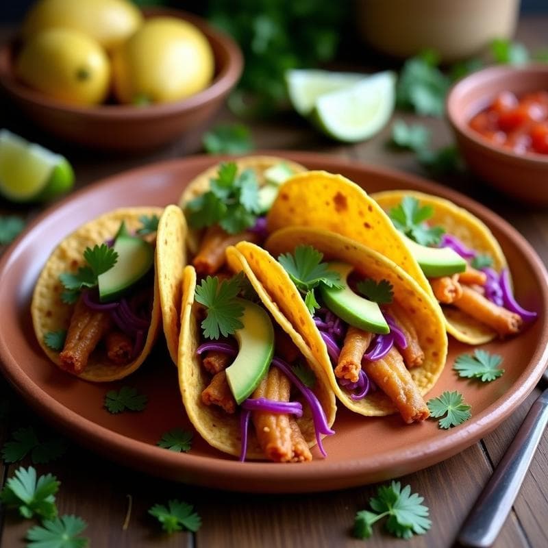 Tacos Dorados Veganos en Airfryer: Crujientes Sin Freír y Altos en Proteína