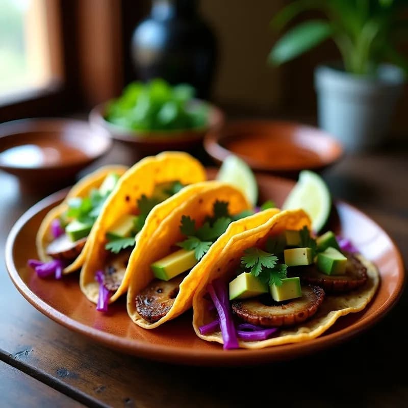 Tacos Dorados Veganos: Receta con Champiñones Portobello Crujientes y Sin Aceite
