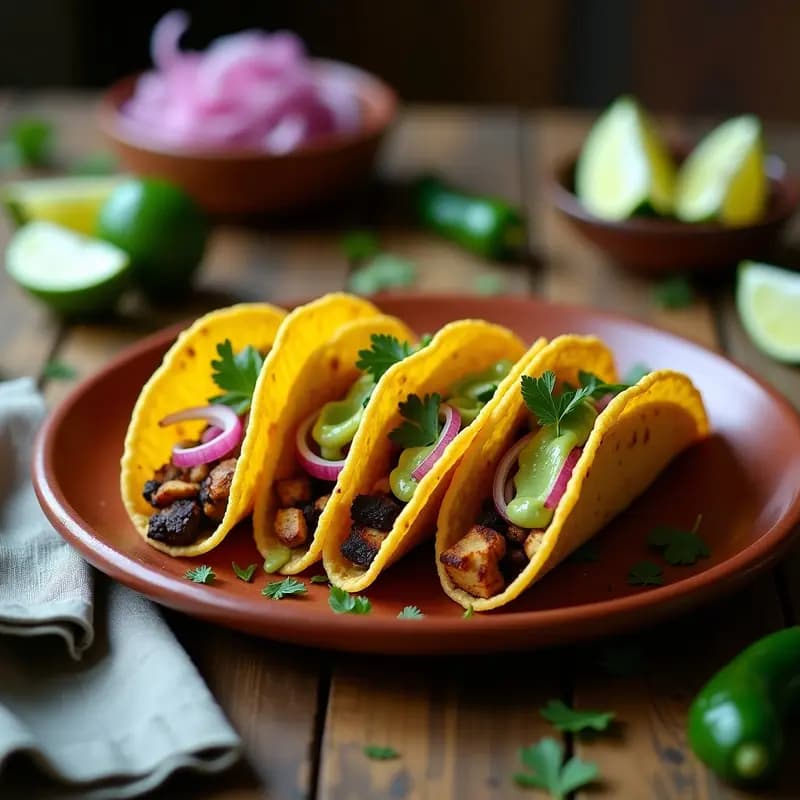 Tacos Dorados Veganos de Nopal y Huitlacoche: Receta Mexicana Crujiente en 30 Minutos