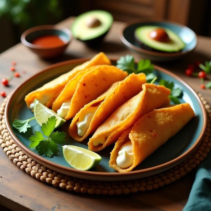 Tacos Dorados Veganos de Papa Llenos: Receta Crujiente y Reconfortante en 30 Minutos