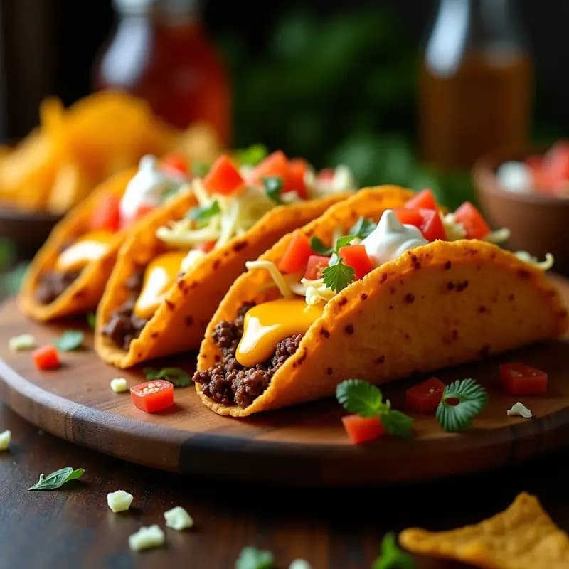 Tacos de Doritos con Carne Molida y Queso Nacho: Receta Mexicana de Comida Basura