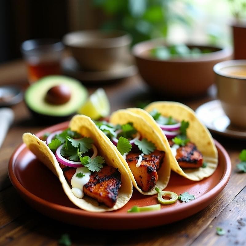 Tacos de Pollo Ahumado con Infusión de Earl Grey: Receta Gourmet en 30 Minutos con Toque Británico
